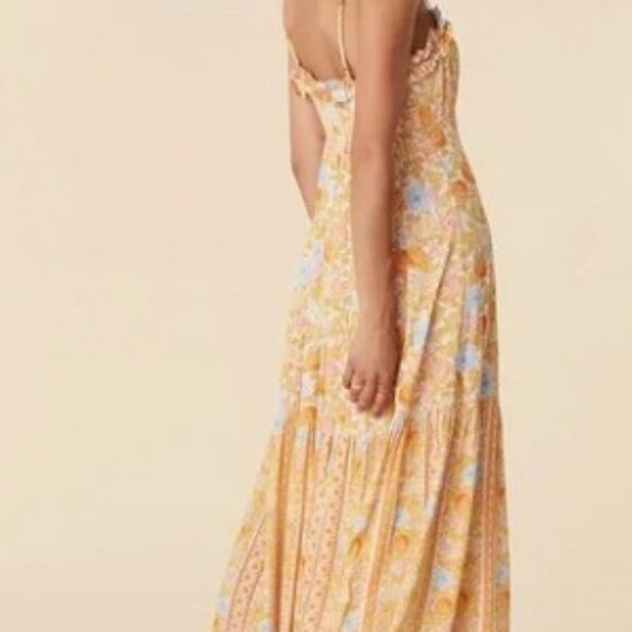 SPELL Enchanted Wood Strappy Maxi Dress - MED - NWT - Picture 3 of 11